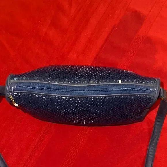 Whiting & Davis Navy Sequin Purse - Picture 5 of 11